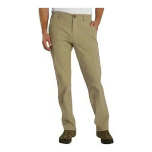 NWT UB Tech Men's Rainier Travel Chino Active Cargo Pant - Khaki -Size 34W x 32L